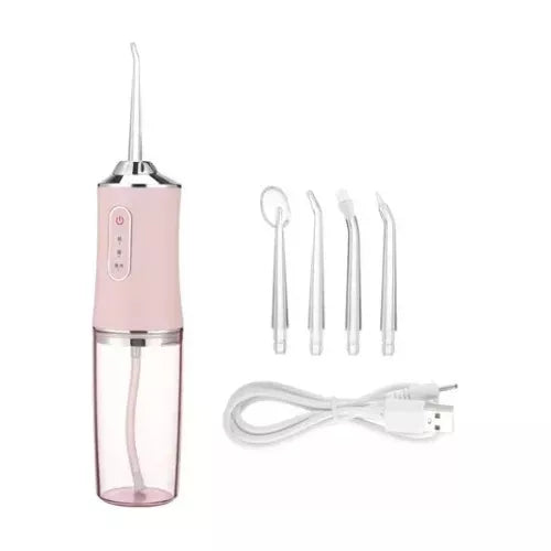 Irrigador Oral™ Dental Portátil Recargable USB 4 Boquillas Limpieza Profunda Encías y Dientes